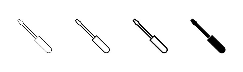 Screwdriver icon vector isolated on white background. Screwdriver vector icon