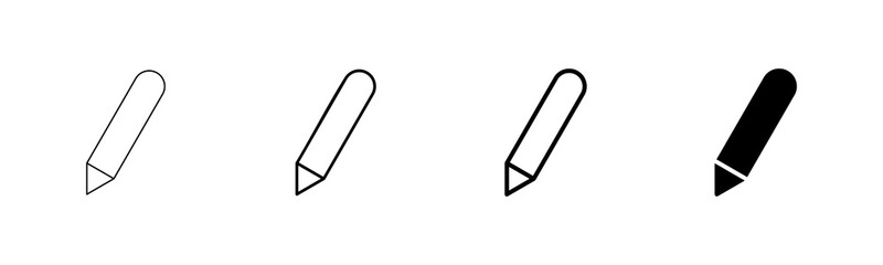 Pencil icon vector isolated on white background. Pencil vector icon