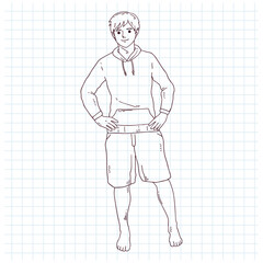 sketch of person design illustration