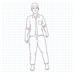 sketch of person design illustration