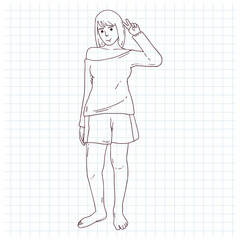 sketch of person design illustration