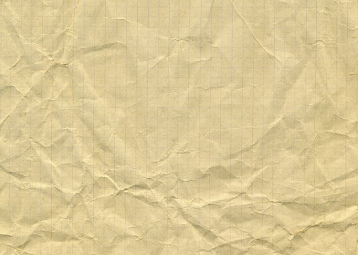 Crumpled old squared paper sheet texture. 