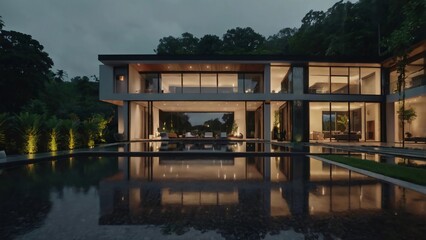 Obraz premium A big house and beautiful 