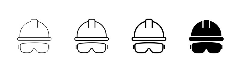 Helmet icon vector isolated on white background. Motorcycle helmets. Racing helmet. construction helmet icon. Safety helmet