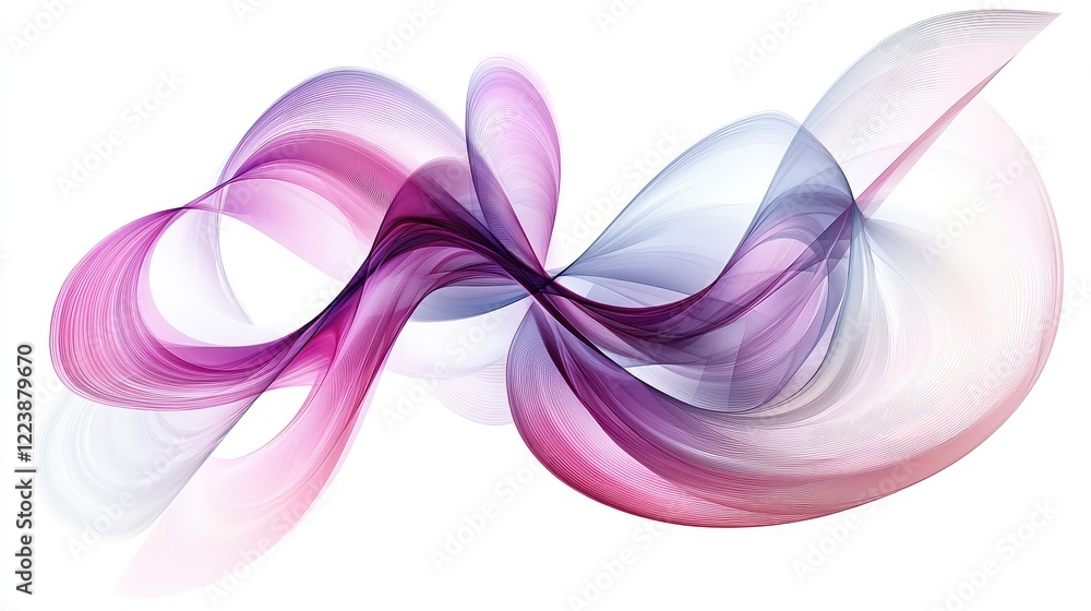 Aufkleber bright magenta and cyan waves flowing with a sense of motion, creating a vibrant and futuristic abst