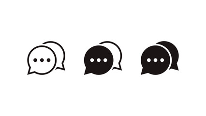 Chat icons. chatting speech bubble symbol icon set . comment icon button . message talk bubble, communication, Conversation, icons