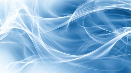 Fototapeta premium Transparent glass-like waves reflecting light, creating a crystal-clear effect with soft blue and white hues.