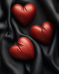 Fototapeta premium Top view of Heart pattern background