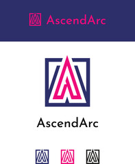 A letter modern logo Design template