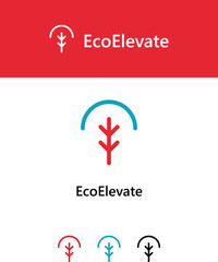 Eco friendly logo design template illustration