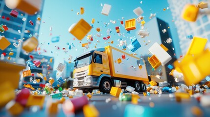 Obraz premium A community event demonstrating smart waste management solutions.