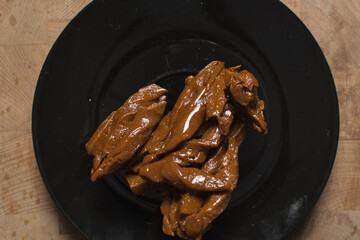top view of nigerian sisi pelebe, Overhead view of sweet groundnut cakes