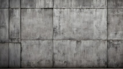Fototapeta premium High-resolution texture of a weathered, paneled concrete wall.