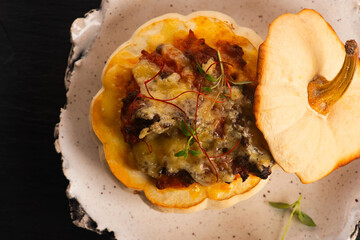 Delicious autumn recipe for stuffed pumpkin