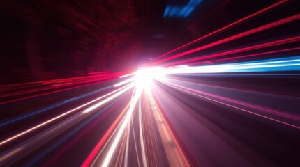Obraz premium Dynamic Light Trails Creating Motion Blur in Urban Setting