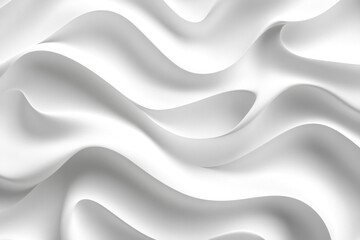 Fototapeta premium White wavy background with colorful abstract shapes painted on it, creating a vibrant and dynamic composition.