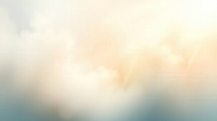Soft Ethereal Clouds with Gentle Hues of Pink and Blue in Sky