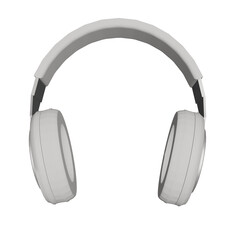 シンプルなホワイトのヘッドフォン