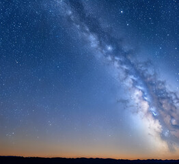 Milky Way near Purros Space stars background. Universe star pattern with blazing stars. Night sky galaxy.generative ai