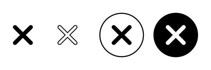 Close icon vector. Delete sign and symbol. cross sign
