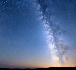 Milky Way near Purros Space stars background. Universe star pattern with blazing stars. Night sky galaxy.generative ai