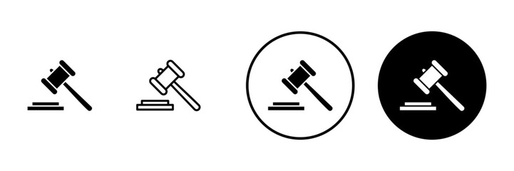 Gavel icon vector. judge gavel sign and symbol. law icon. auction hammer