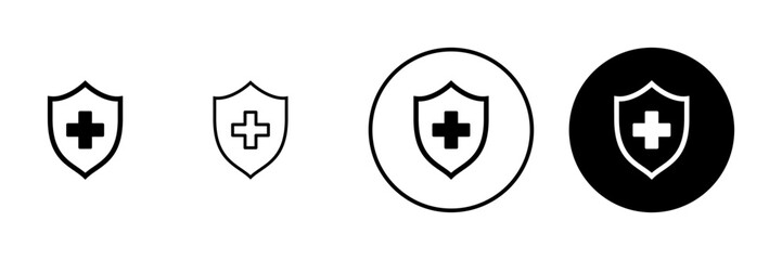 Health insurance icon vector. Insurance health document sign and symbol