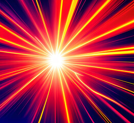 Obraz premium Red bright strip of light background abstract colorful background, bright neon rays and glowing lines. Pink yellow blue creative wallpaper.generative ai