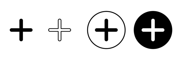 Obraz premium Plus icon vector. Add plus sign and symbol