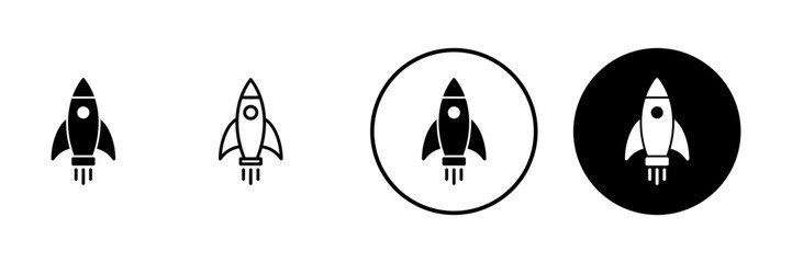 Obraz premium Rocket icon vector. Startup sign and symbol. rocket launcher icon