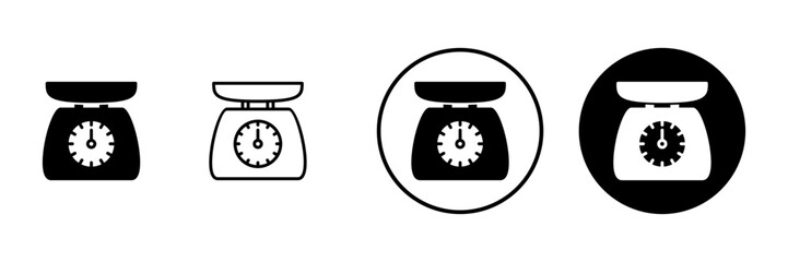 Scales icon vector. Weight scale sign and symbol