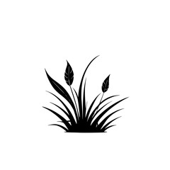 Elegant Plant Silhouette: Minimalist Botanical Vector Illustration