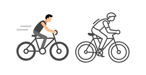 Fototapeta premium person riding bicycle vector
