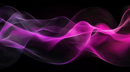 Obraz premium Vibrant High Tech Digital Waves Seamless Flowing Background for Creative Projects