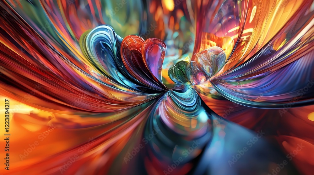 Poster colorful abstract reflection of data concepts in a stylish design
