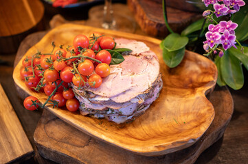 Casamento, buffet, decora&ccedil;&atilde;o, elementos, prato, mesa, alimentos, decorado, festa, debutante