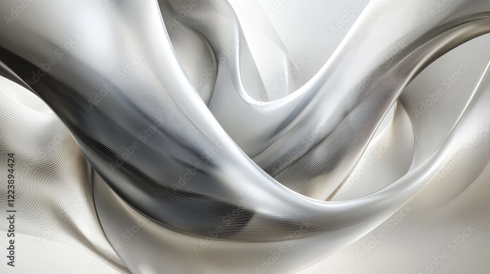 Poster abstract visualization of digital interaction and fluid dynamics in soft tones