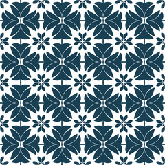 Vintage Inspired Tile Pattern with Floral and Geometric Styling