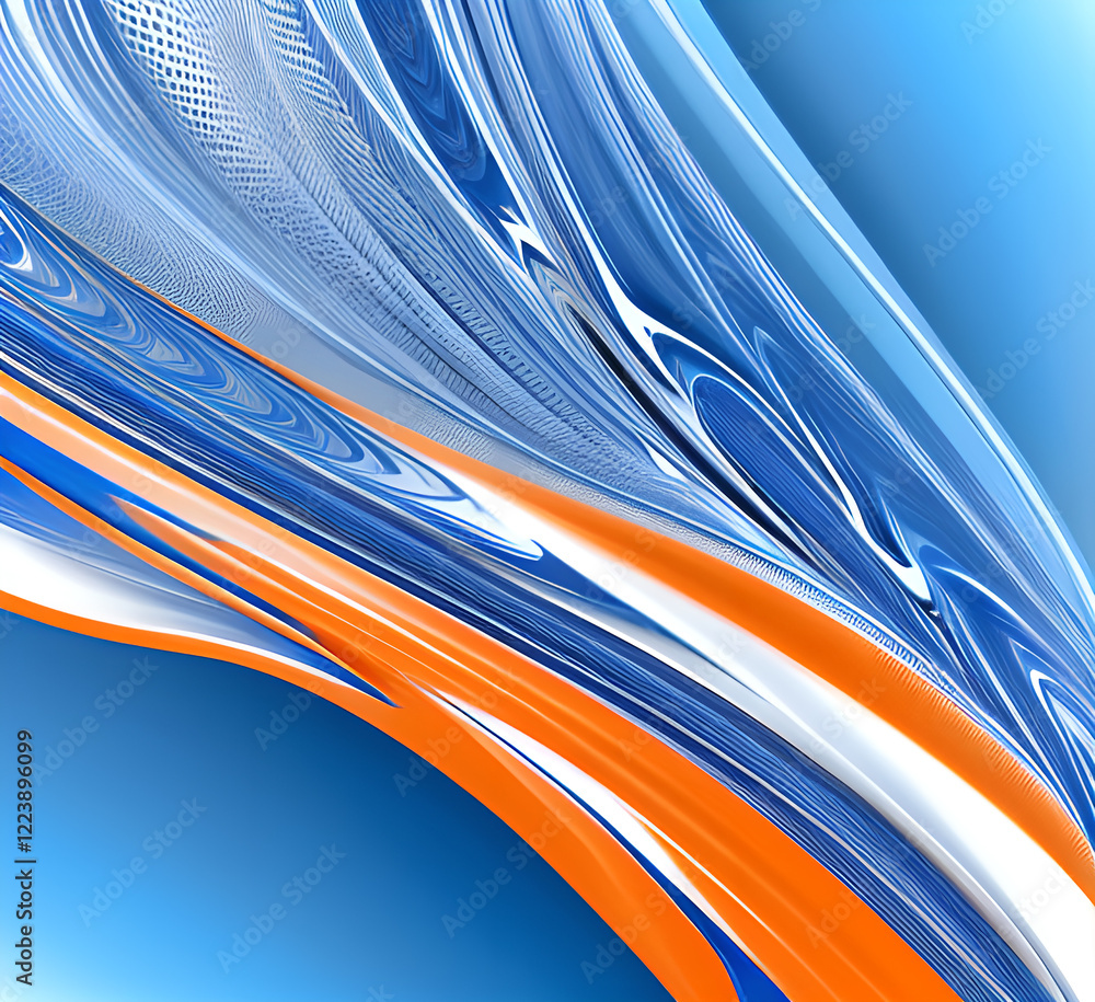 Poster bright orange blue multicolor colorful background mixed waves color gradient texture swirl spiral.ge