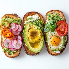 avocado toast on artisanal bread 