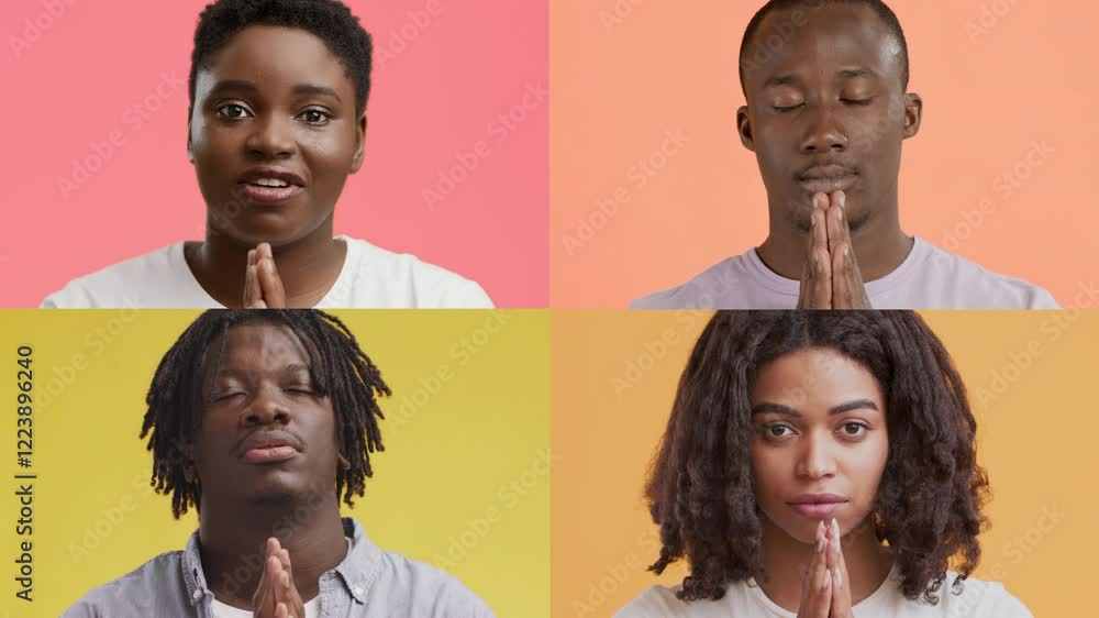 Poster A collection of four individuals displaying various emotions and gestures.