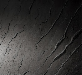 Naklejka premium Grunge blacq backgground with kraft paper texture. Realistic vector illustration bg of dark rugn cardboard or stone with grain surfacing. Abstract.generative ai