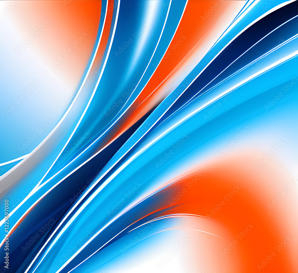 Poster bright orange blue multicolor colorful background mixed waves color gradient texture swirl spiral.ge