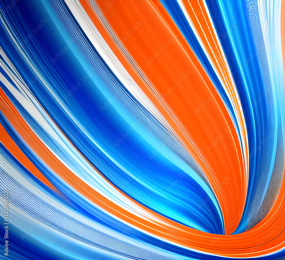 Poster bright orange blue multicolor colorful background mixed waves color gradient texture swirl spiral.ge