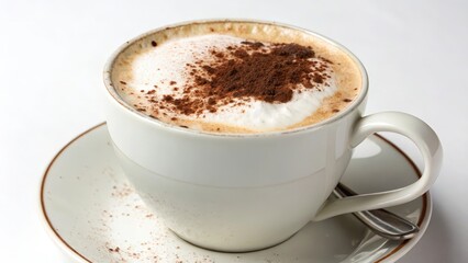 Cappuccino in White Cup