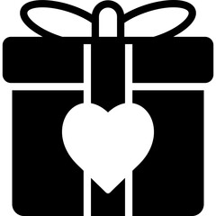 gift icon illustration design with solid
