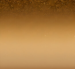Golden Christmas particles against dark background with copy space.generative ai