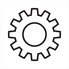 Gear icon vector art illustration. 