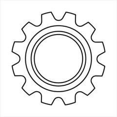 Gear icon vector art illustration. 
