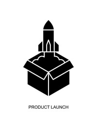 Obraz premium Product presentation icon fill in black